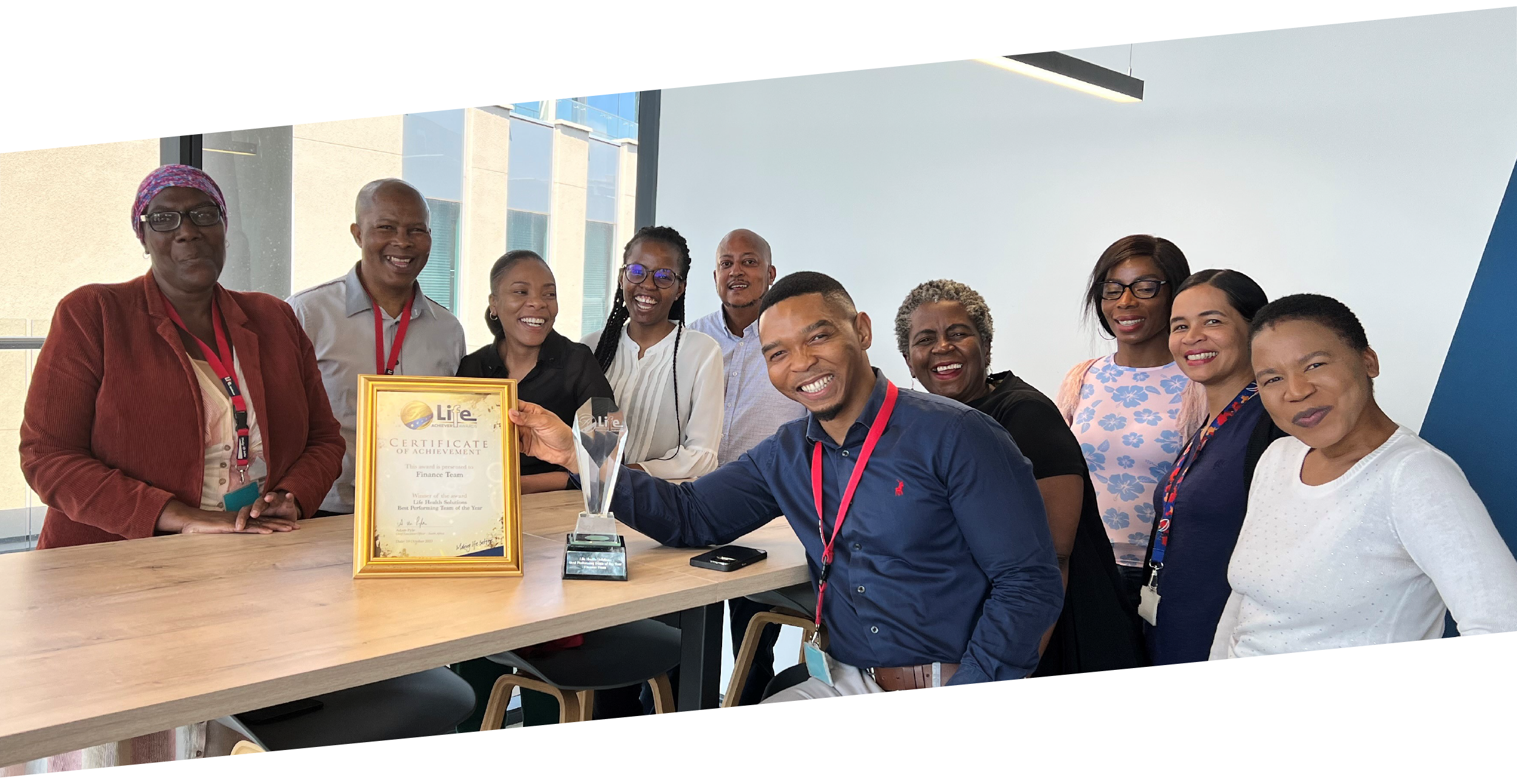 The finance team bags an Achiever's Award